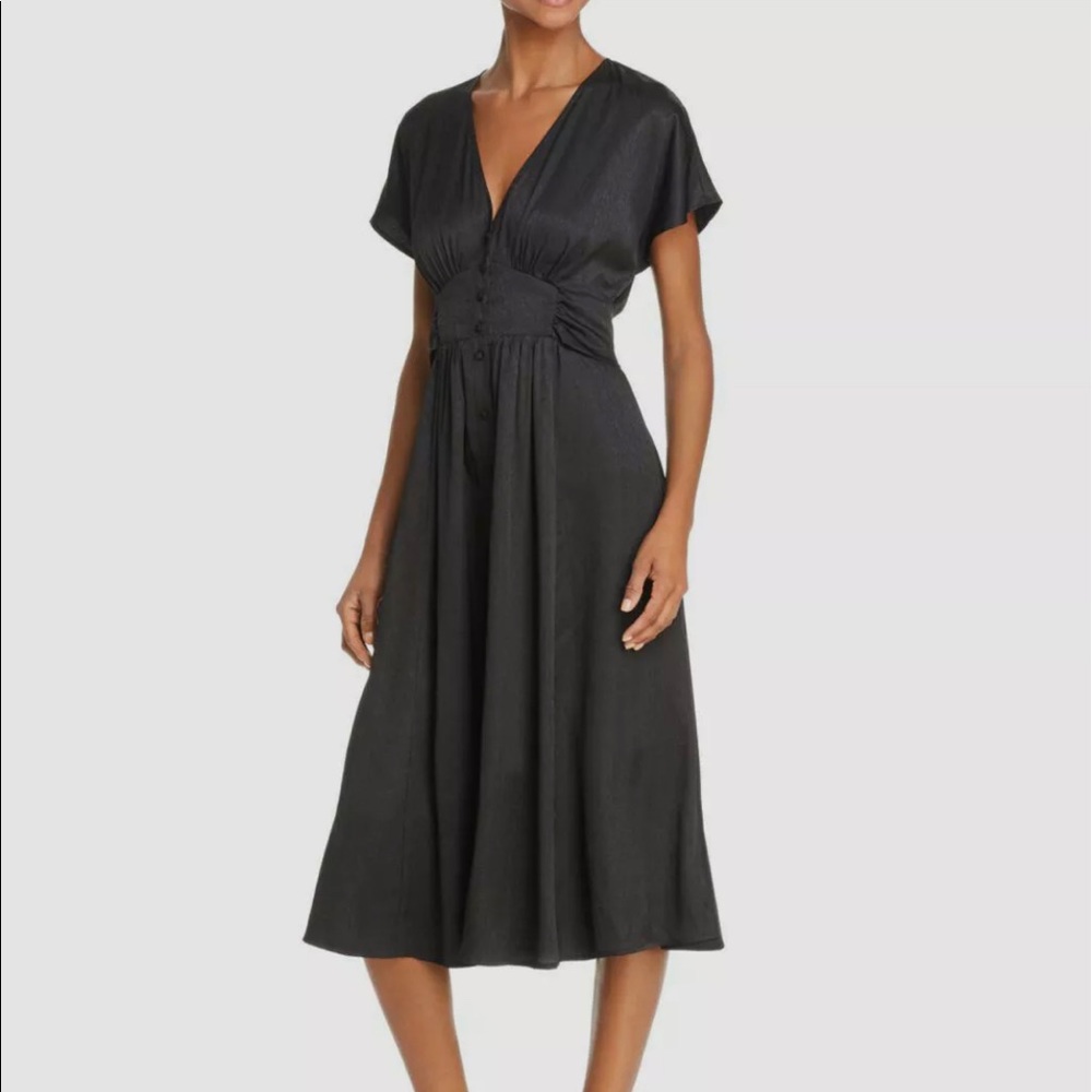 Lost + Wander Womens Black V-Neck Dress